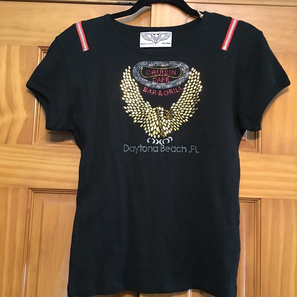V Twin Motorcycle Daytona Beach Tee NWT